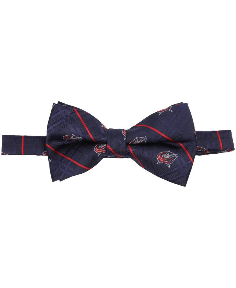 Men's Navy Columbus Blue Jackets Oxford Bow Tie