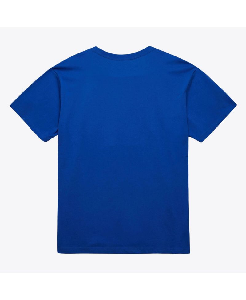 Men's and Women's Mitchell Ness Royal New York Knicks Hardwood Classics Arch T-Shirt