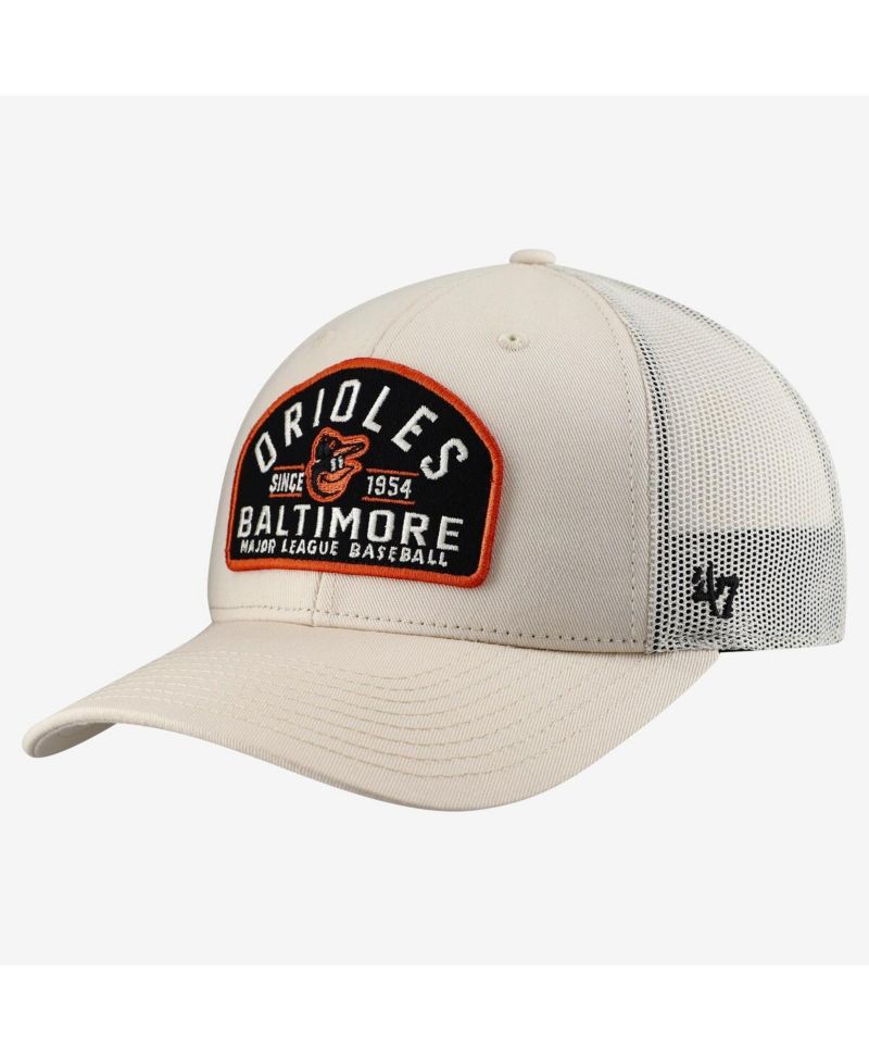 Men's Cream Baltimore Orioles Leland Adjustable Trucker Hat