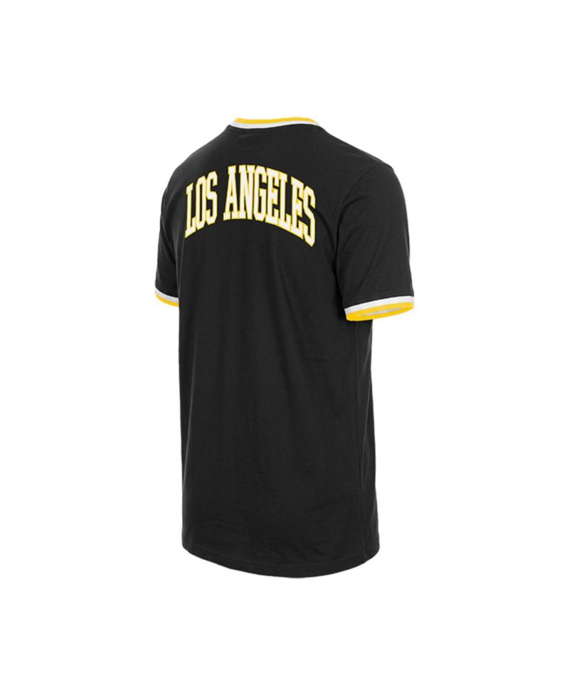 Men's and Women's Black Los Angeles Lakers Sport Classics Capsule V-Neck Fashion Jersey