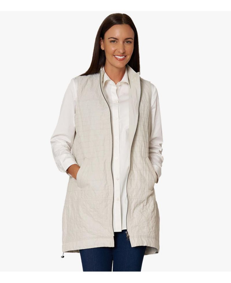 Women's Two-Way Zip Lightly Padded Water-Repellent On The Go Vest