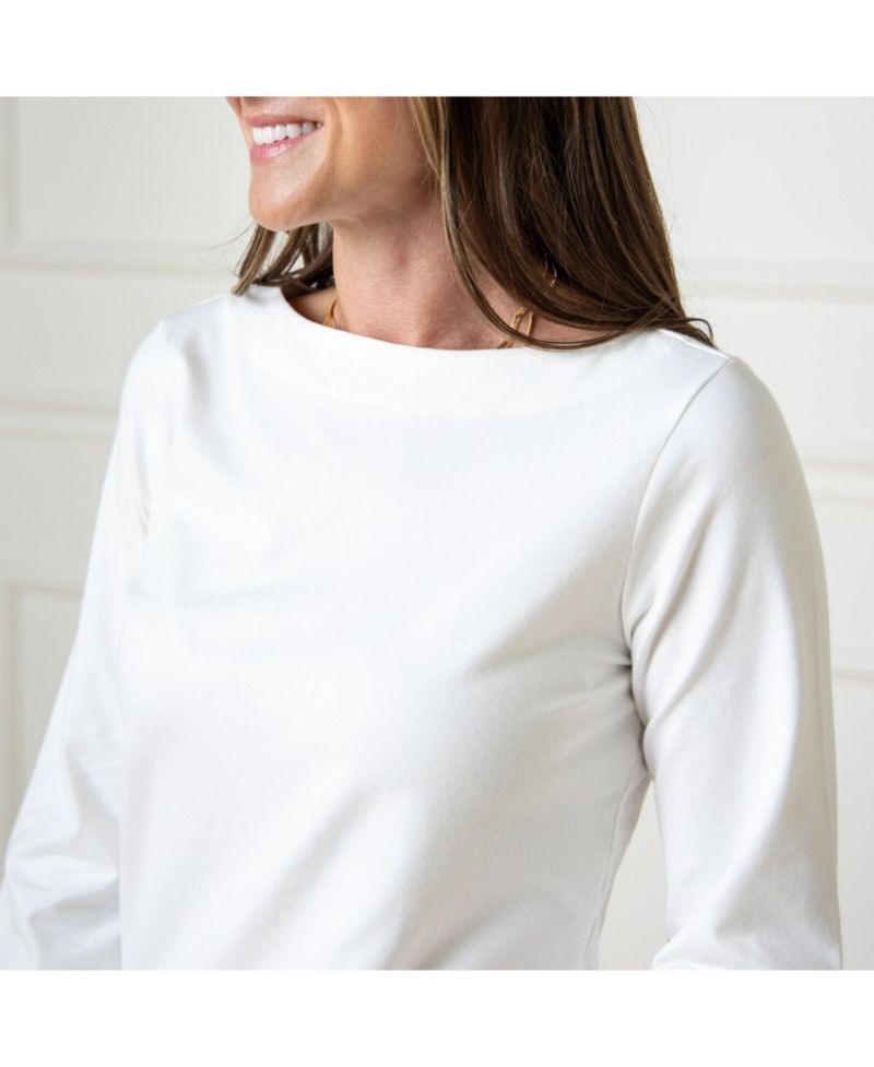 Women's Hope and Henry Organic Bellow Sleeve Knit Top with Button Cuffs