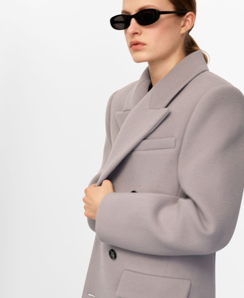 Women's Double-Breasted Wool Coat