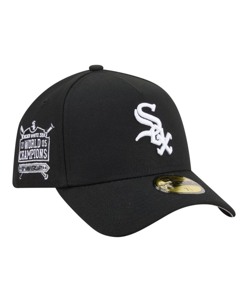Men's Black Chicago White Sox A-Frame 59FORTY Fitted Hat