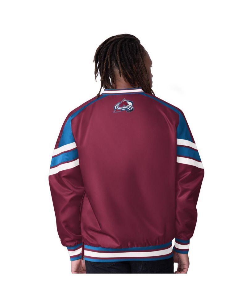 Men's Burgundy Colorado Avalanche Reliever V-Neck Pullover Jacket