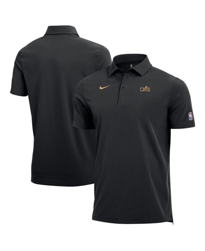 Men's Black Cleveland Cavaliers 2025/26 Authentic Dri-FIT Coaches Polo Shirt