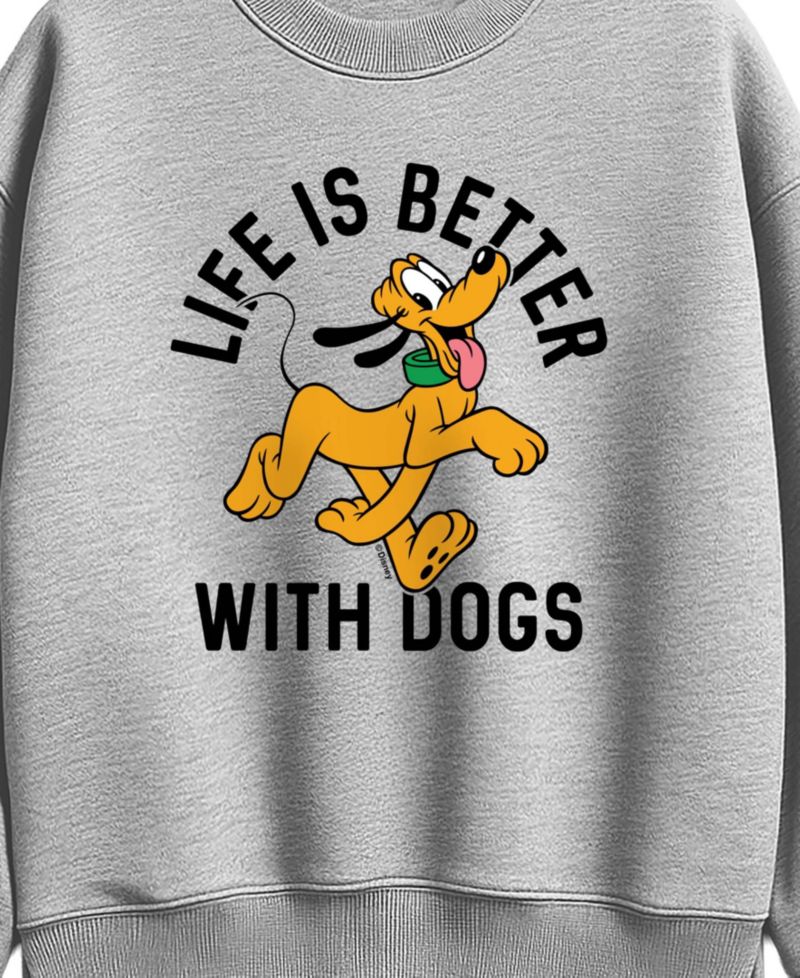 Plus Size Graphic Crewneck Long-Sleeve Cotton Sweatshirt