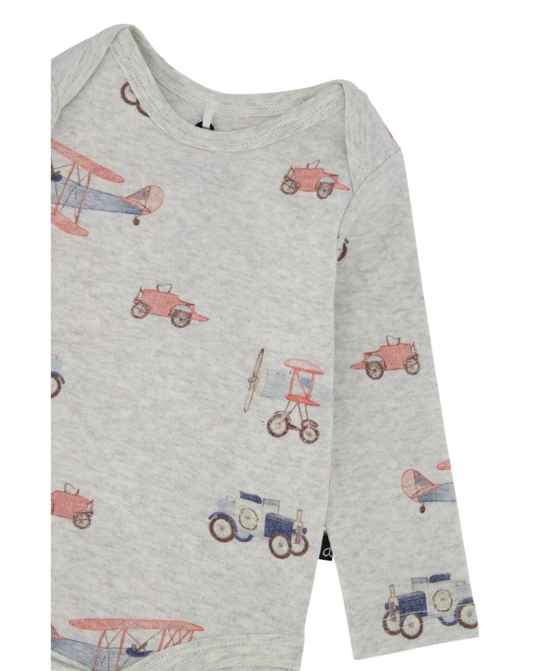 Baby Boys Cotton Onesie Printed Airplanes One Pieces