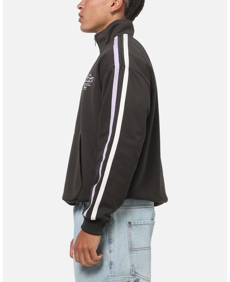 Men's Footie Oversized Contrast-Stripe Quarter-Zip Sweatshirt