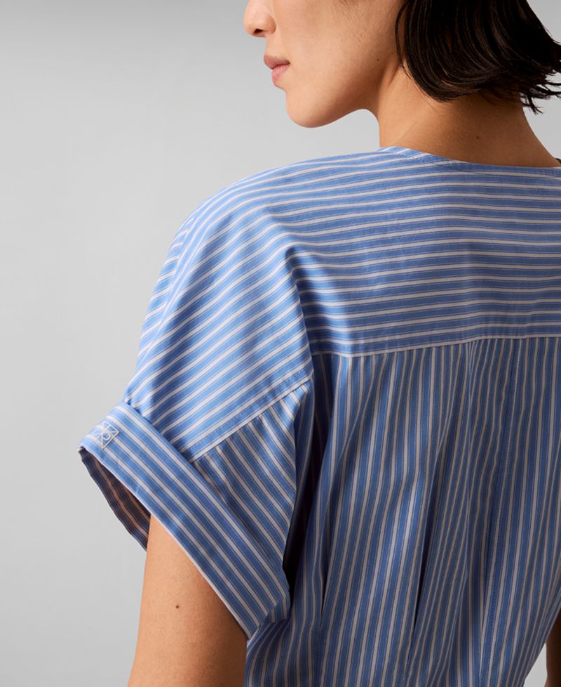Women's Short-Sleeve V-Neck Shirt Dress