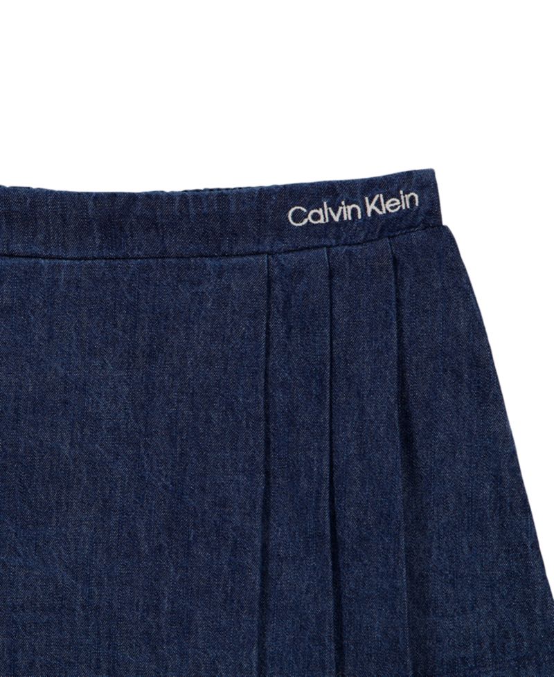 Girls' 2T-6X Long-Sleeve Top and Denim Skort, 2-Piece Set
