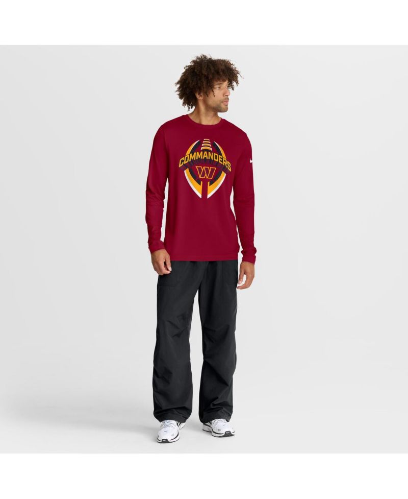 Men's Burgundy Washington Commanders Primetime Legend Icon Performance Long Sleeve T-Shirt
