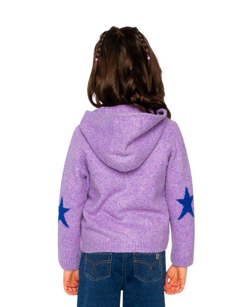Big Girls (6-12) Hooded Knitted Cardigan