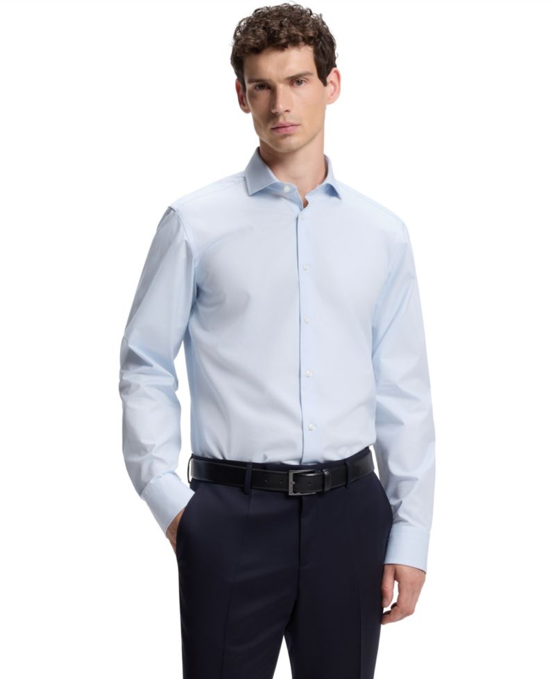 BOSS by Men's Structured Cotton Regular-Fit Dress Shirt