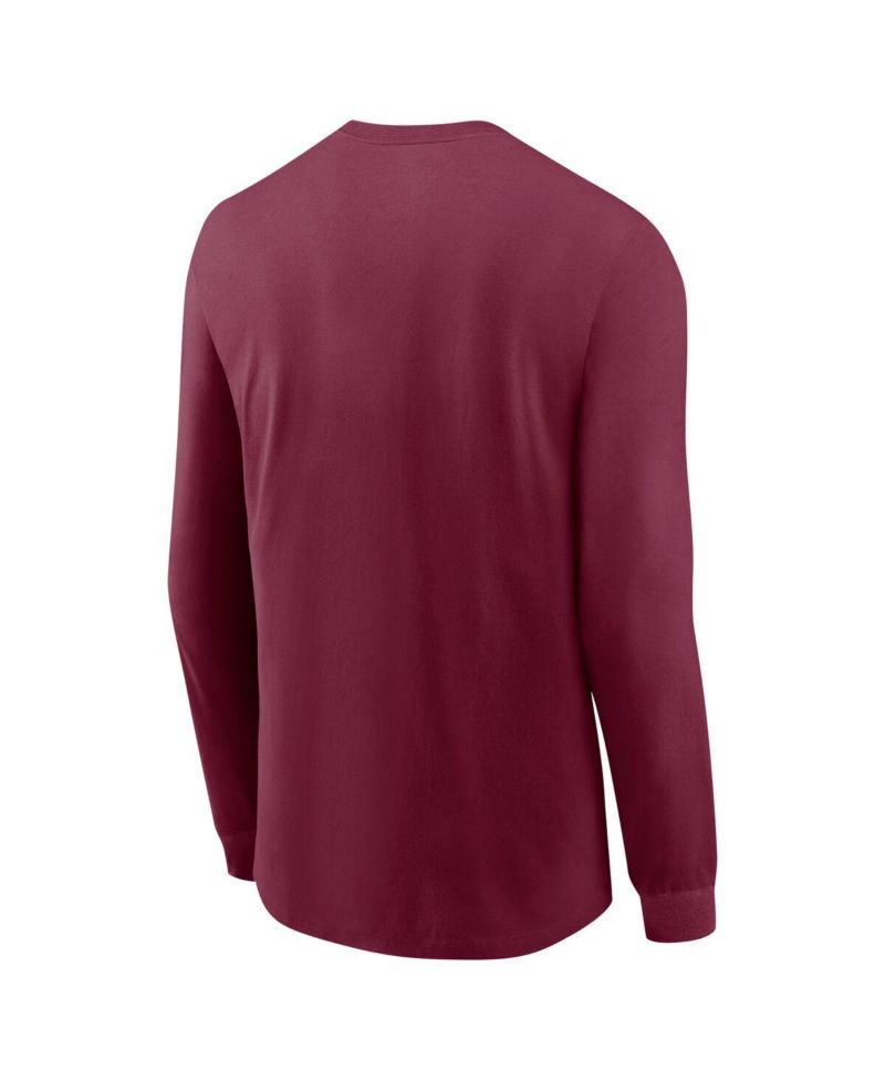 Men's Garnet Florida State Seminoles Basketball Icon Two-Hit Long Sleeve T-Shirt