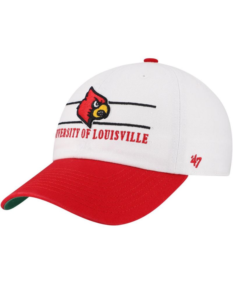 Men's White Louisville Cardinals Gridiron Clean Up Adjustable Hat
