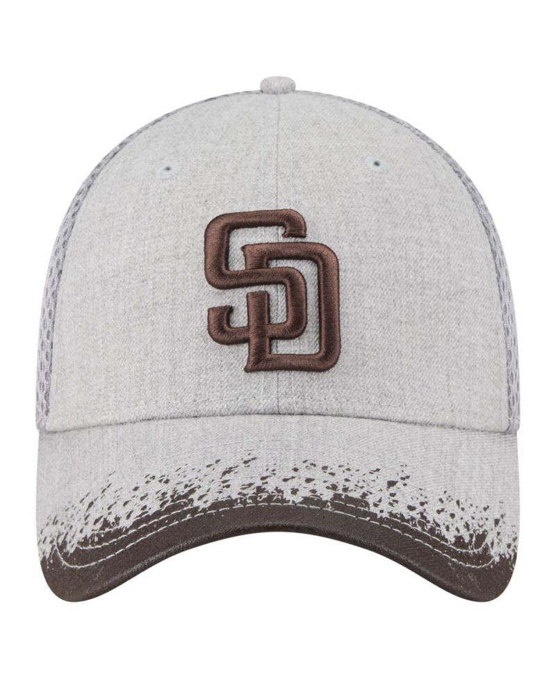 Men's Gray San Diego Padres Visor Paint Splatter 39THIRTY Flex Hat
