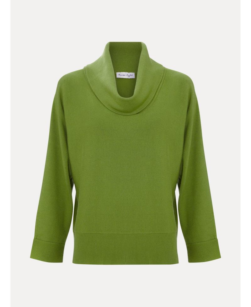 Women's Ribbed Detailing Rosalie Cowl Jumper