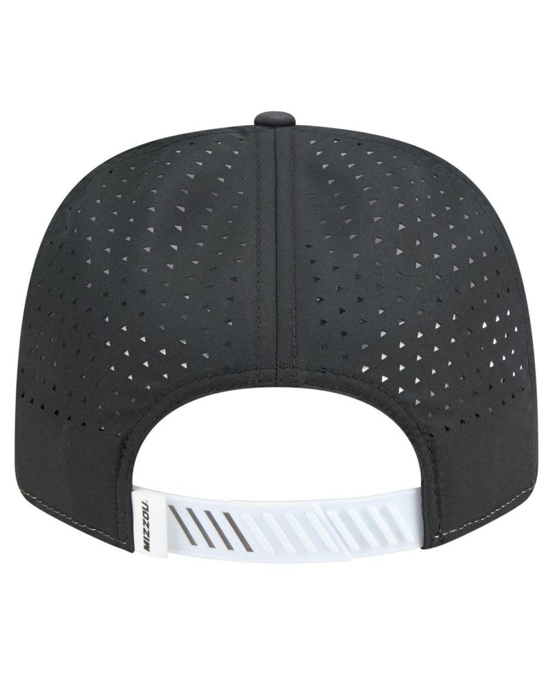 Men's White/Black Missouri Tigers Perforated Patched 9SEVENTY Adjustable Hat