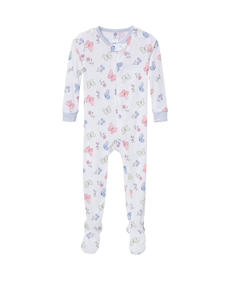 Toddler Girls' Snug Fit Footed Pajamas, 4-Pack, Dogs