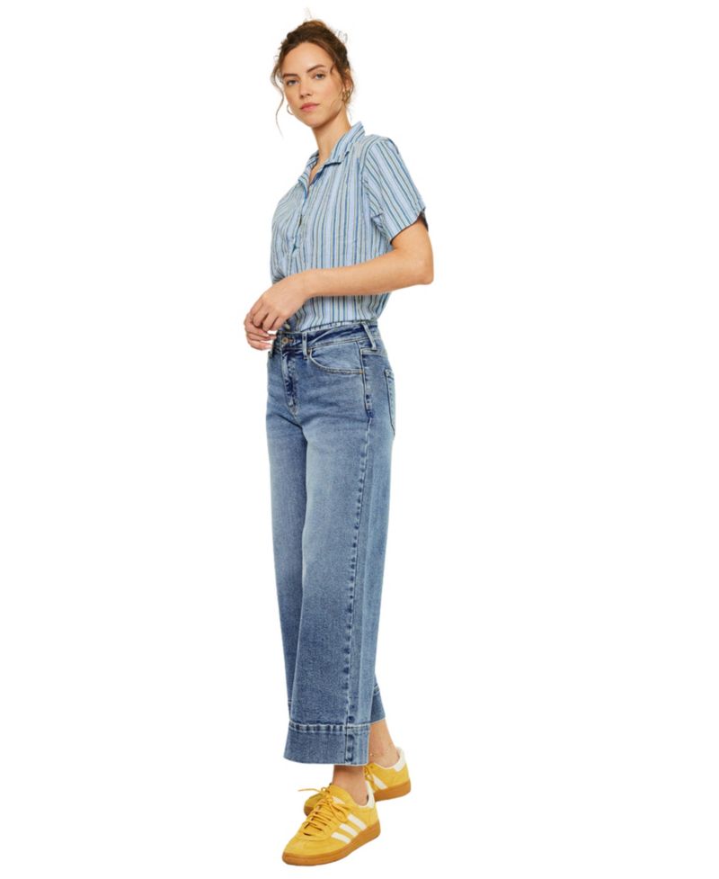 Women's Nessa High Rise Crop Wide Leg Jeans