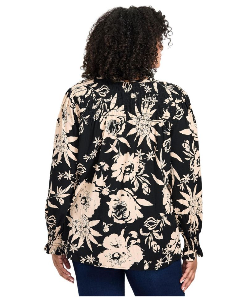Women's Plus Size Marcie Shirred Detail Blouse Tops