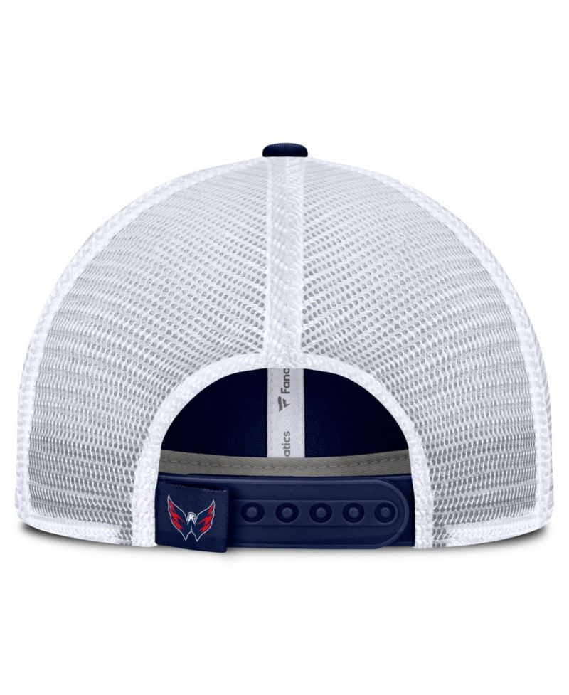 Men's Navy Washington Capitals Fundamental Underline Trucker Adjustable Hat