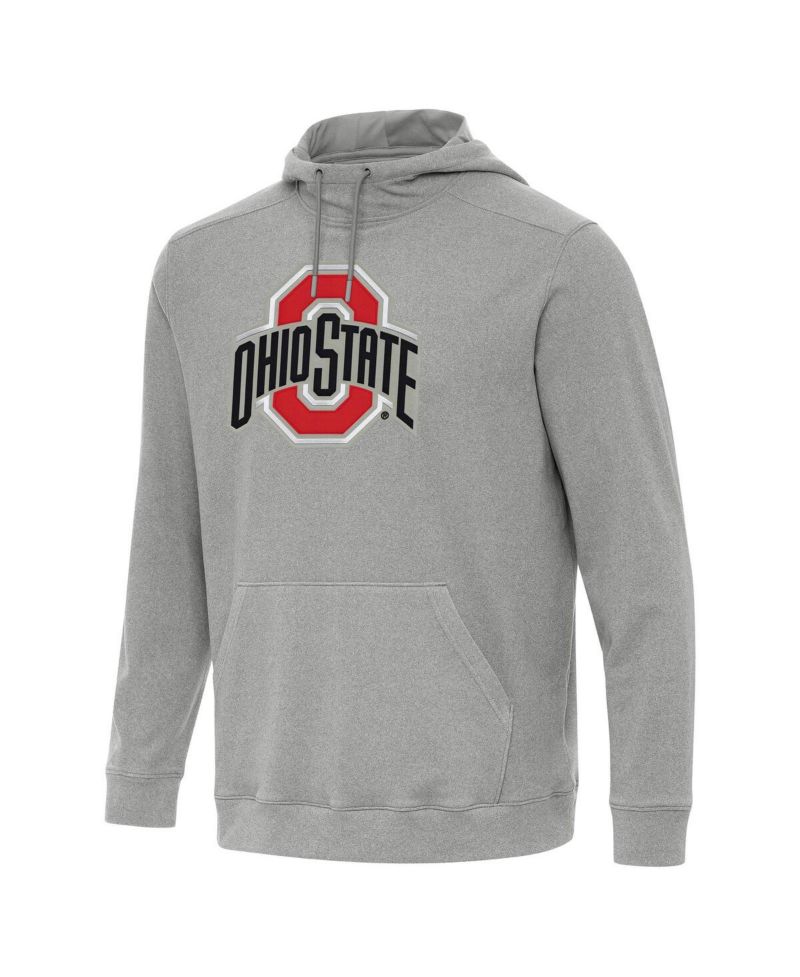 Men's Heather Gray Ohio State Buckeyes Cloud Pullover Hoodie