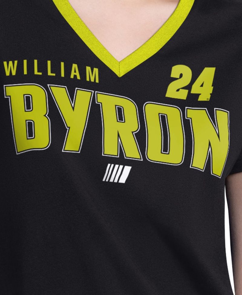 Women's Black William Byron Best Team V-Neck T-Shirt