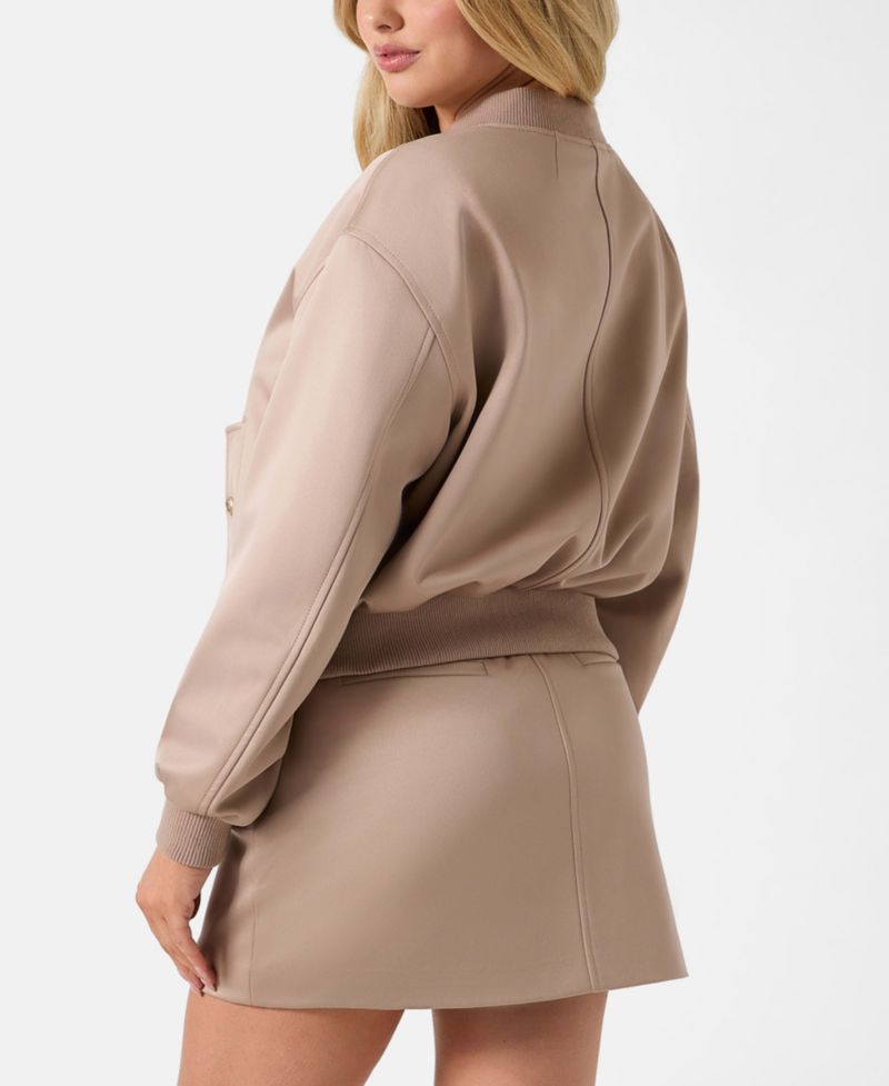 Women's Cathleen Bomber Full-Zip Collared Jacket