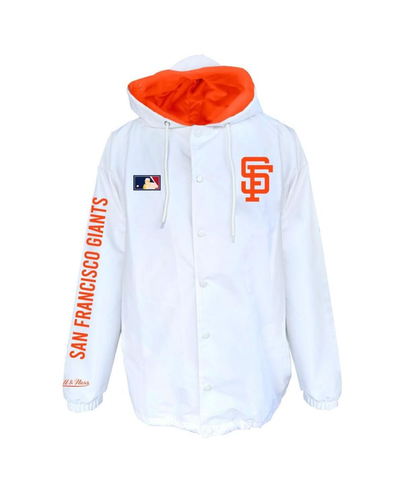 Men's White San Francisco Giants Big & Tall Full-Snap Hooded Jacket