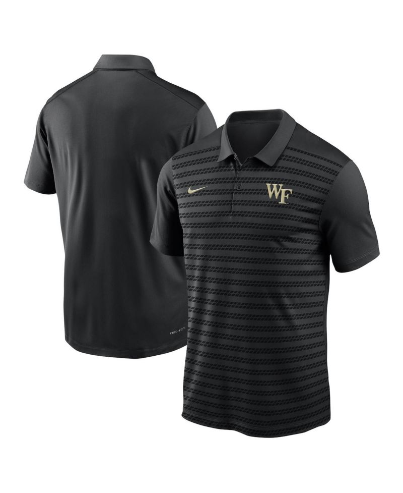 Men's Black Wake Forest Demon Deacons 2024 Sideline Victory Coaches Performance Polo