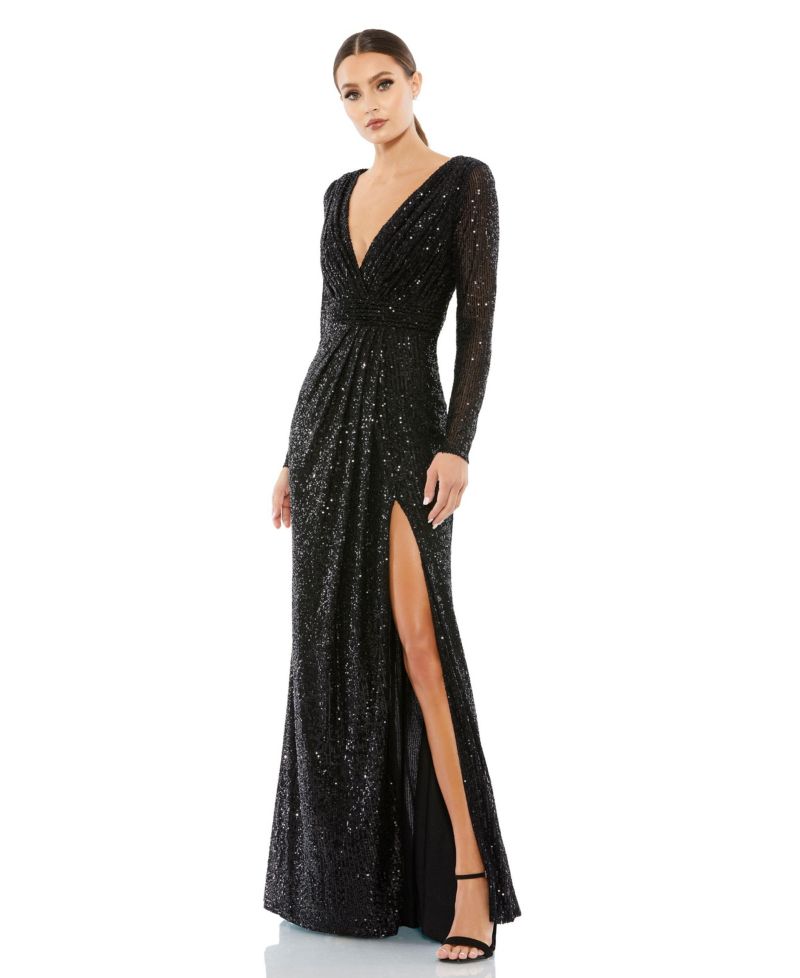 Women's Ieena Sequined Long Sleeve Gown