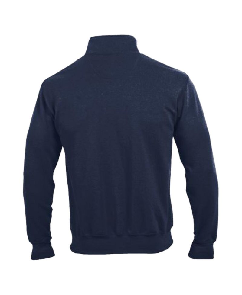 Men's Navy Michigan Wolverines Powerblend Quarter-Zip Pullover Sweatshirt