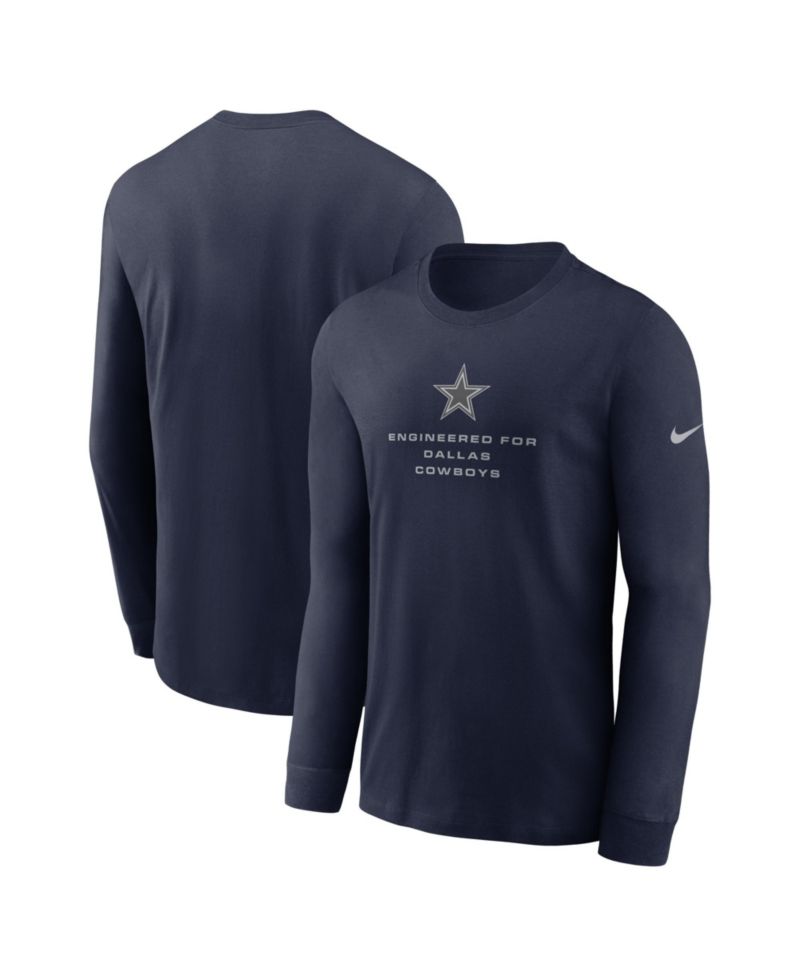 Men's Navy Dallas Cowboys Sideline Bold Arch Star Dri-FIT Long Sleeve T-Shirt