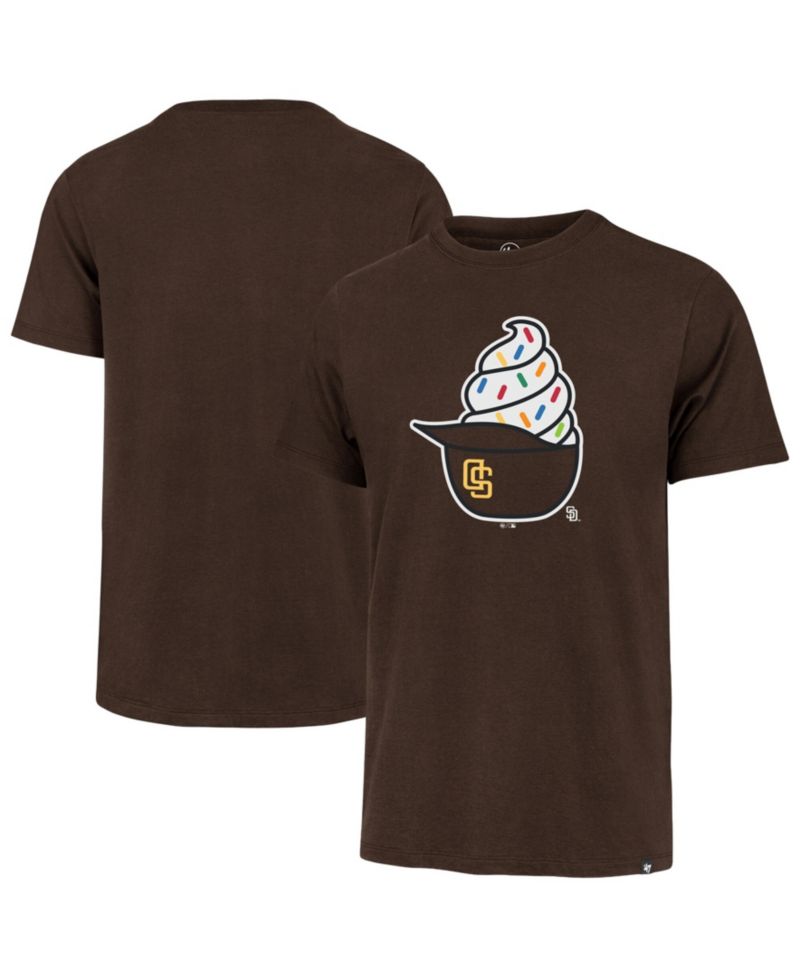 Men's Brown San Diego Padres Ice Cream Helmet Franklin T-Shirt