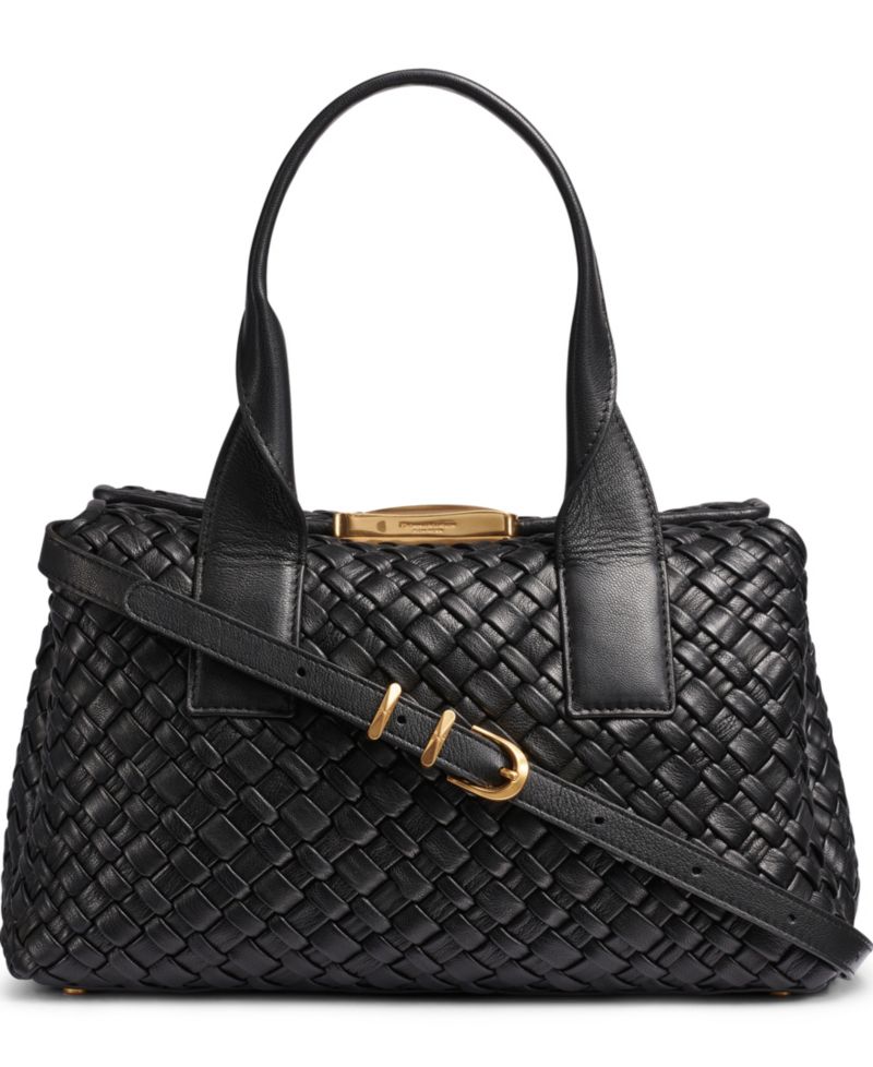 Amagansett Woven Leather Satchel Bag
