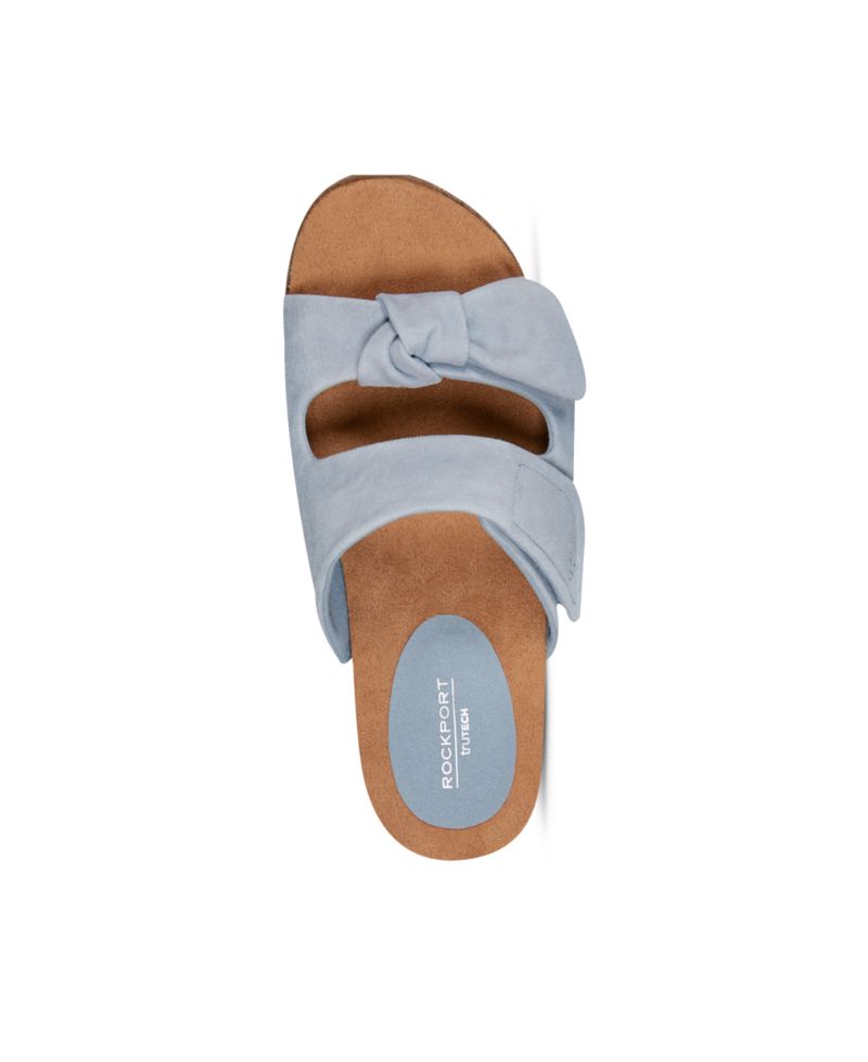 Women's Zova Bow Flat Slip-On Footbed Sandals