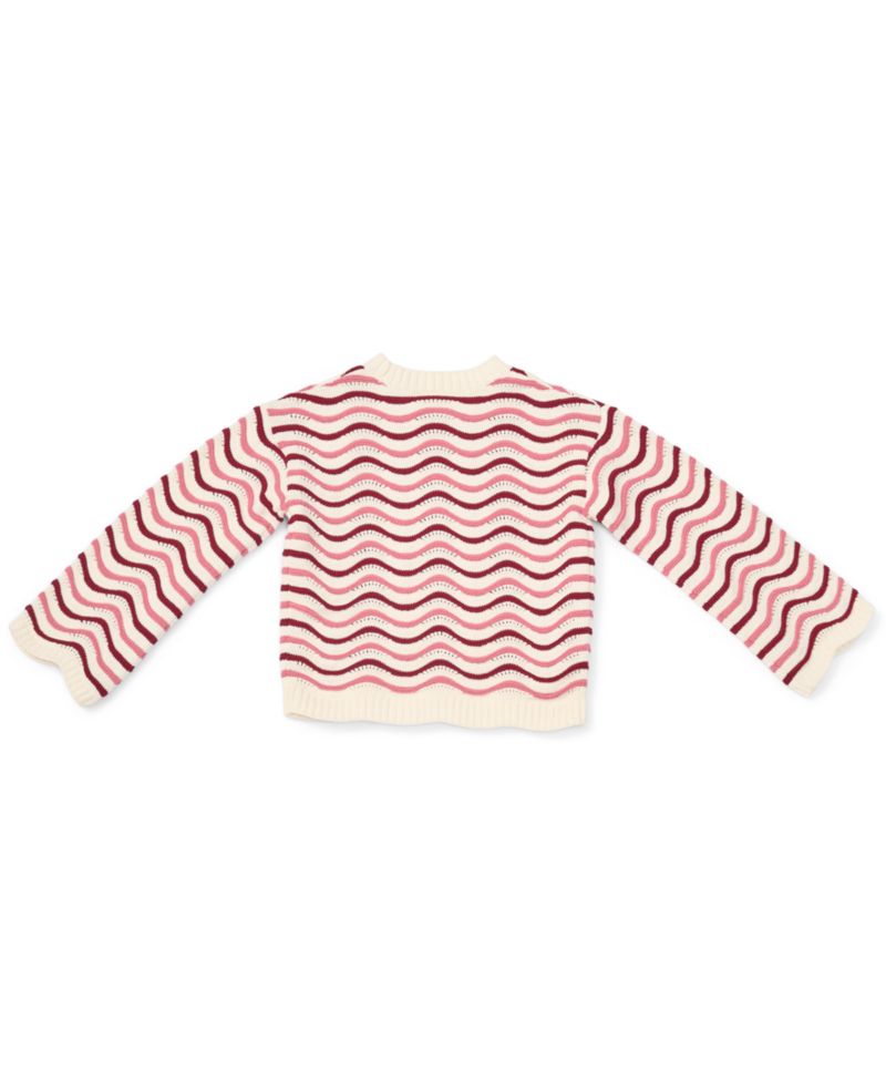Girls' 4-16 Pointel Crewneck Sweater