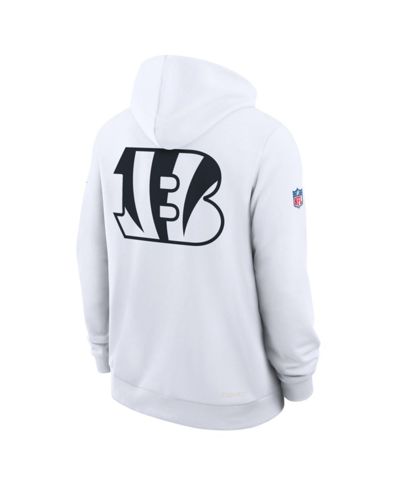 Men's White Cincinnati Bengals Standard Issue Replay Officials Alternate Dri-FIT Hoodie
