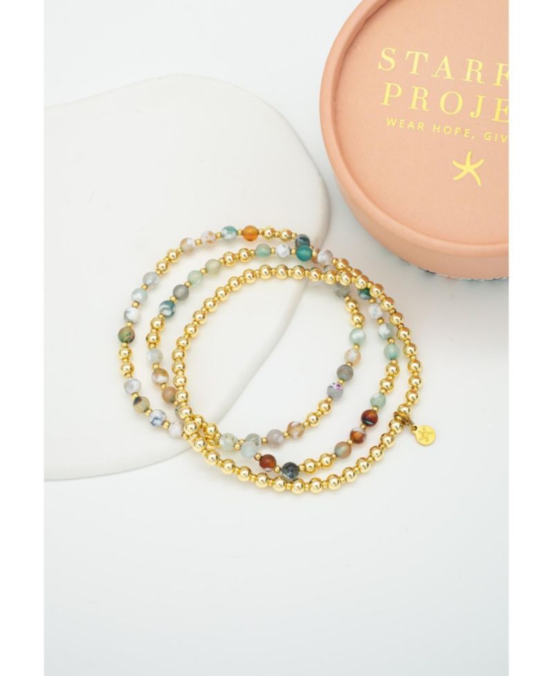 Light We Carry Bracelet Set in Agate