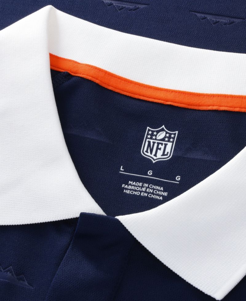 Big Boys and Girls Navy Denver Broncos Football x Football Collared Fan Jersey