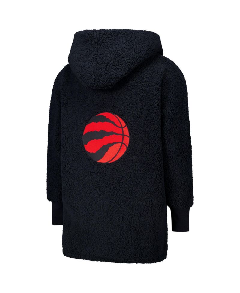 Men's and Women's The Best Lounger In The World Black Toronto Raptors Oversized Open-Front Hoodie Sweater