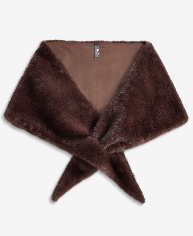 Women's Faux-Fur Triangle Scarf