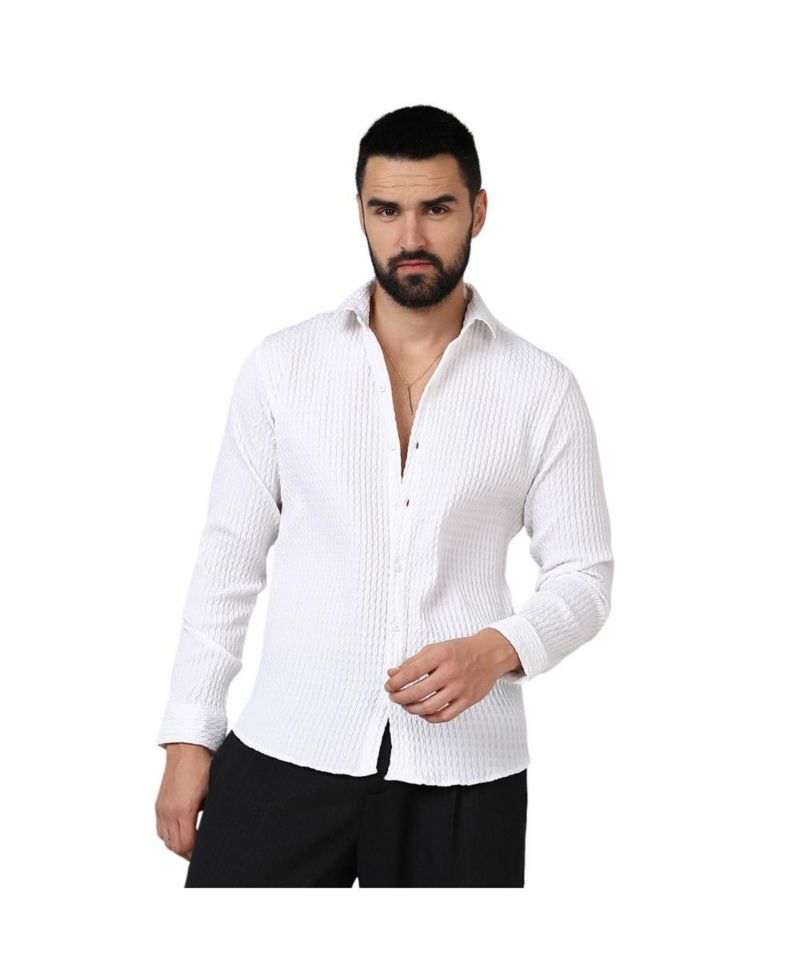 Men's Chalk White Twisted Crease Shirt