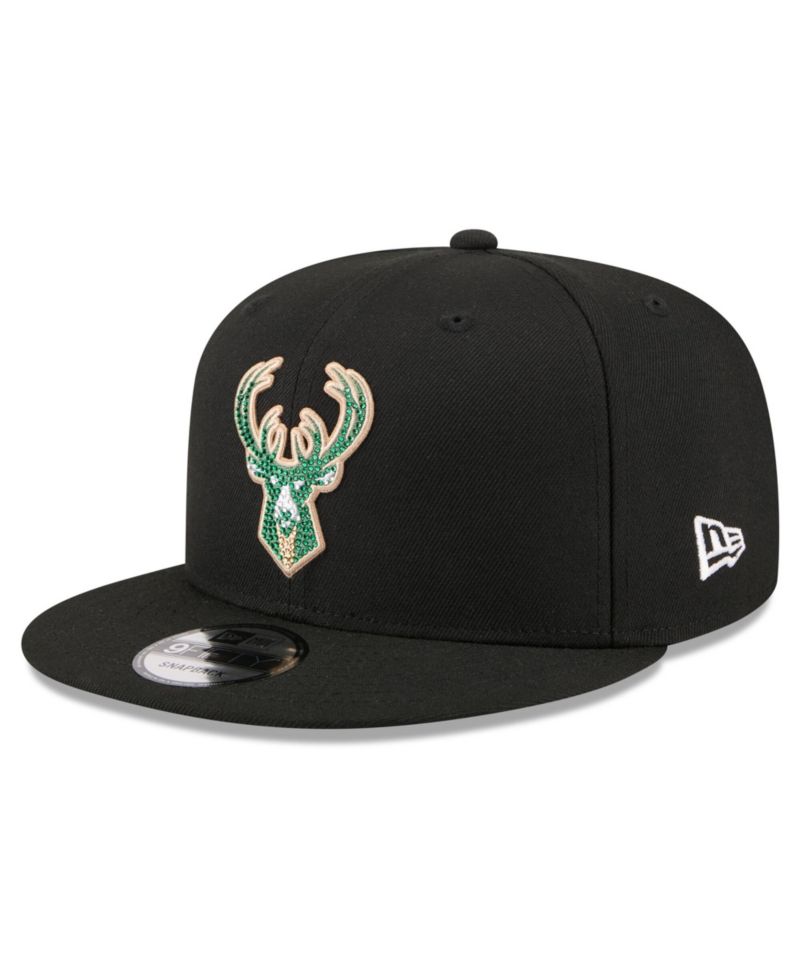 Men's Black Milwaukee Bucks 2026 NBA Draft Crystal 9FIFTY Snapback Hat