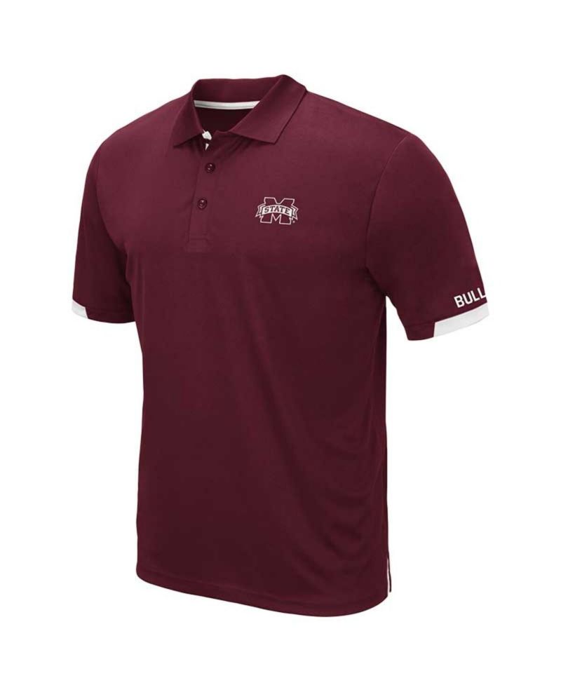 Men's Maroon Mississippi State Bulldogs Big and Tall Santry Polo Shirt