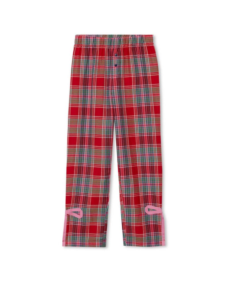 Little Girls Bow Flannel Pajama Pants