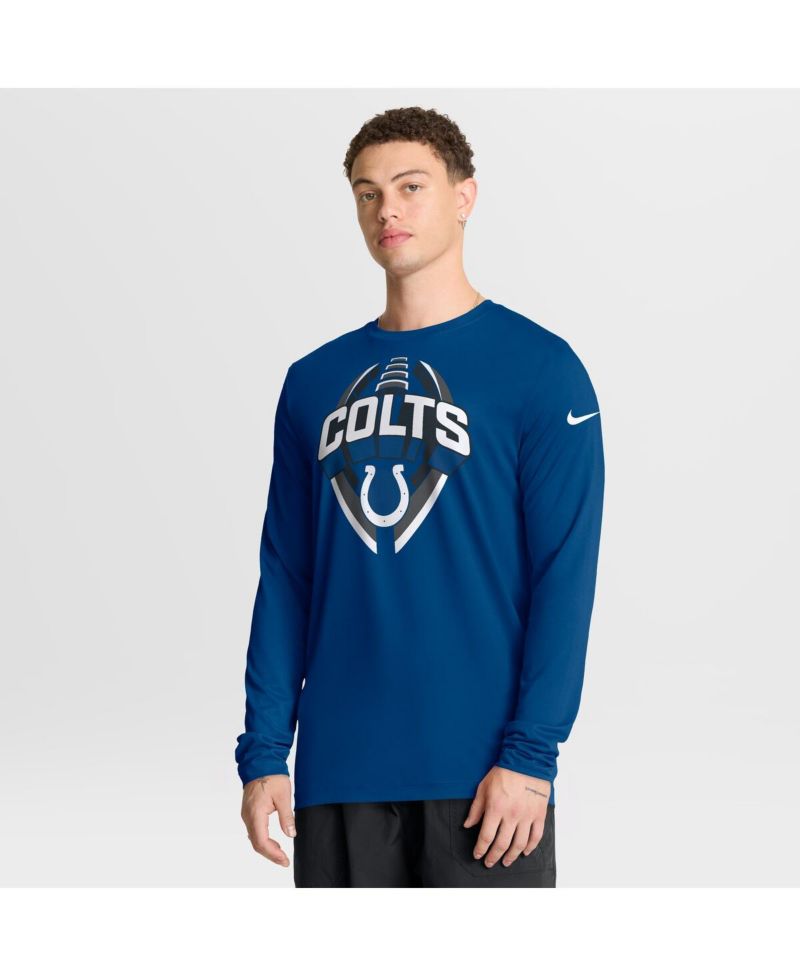 Men's Royal Indianapolis Colts Primetime Legend Icon Performance Long Sleeve T-Shirt