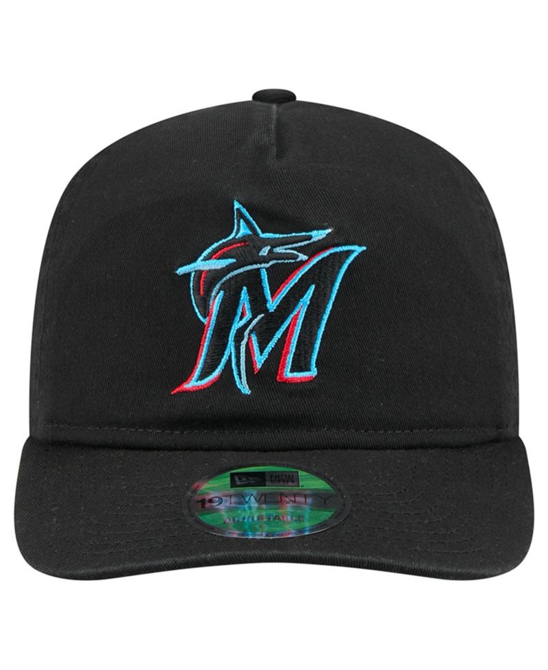 Men's Black Miami Marlins Team 19TWENTY Adjustable Hat